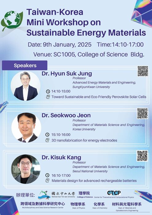 Taiwan-korea Mini Workshop on Sustainable Energy Materials圖片